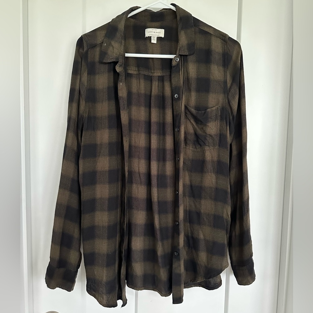 Lucky Brand Oversized Plaid Shirt